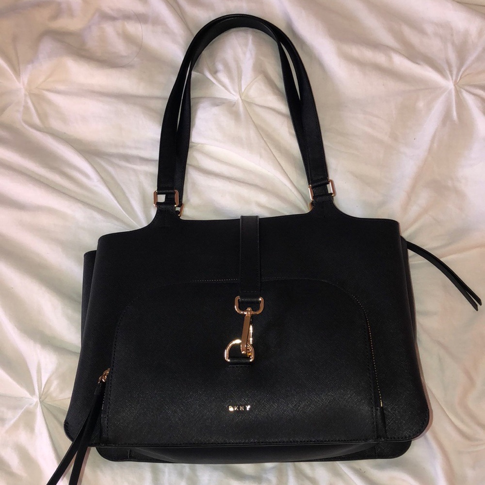 DKNY Black Leather Handbag NWOT